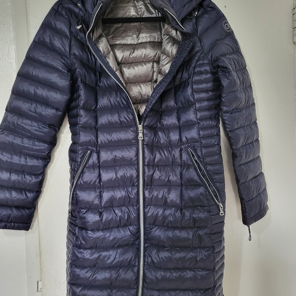 CALVIN KLEIN long puffer coat navy blue size M